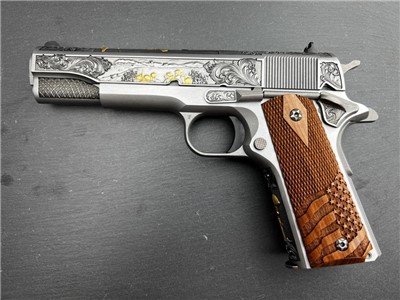 Colt 1911 .45 ACP Custom Engraved Gold Plated Altamont D-Day Commemorative