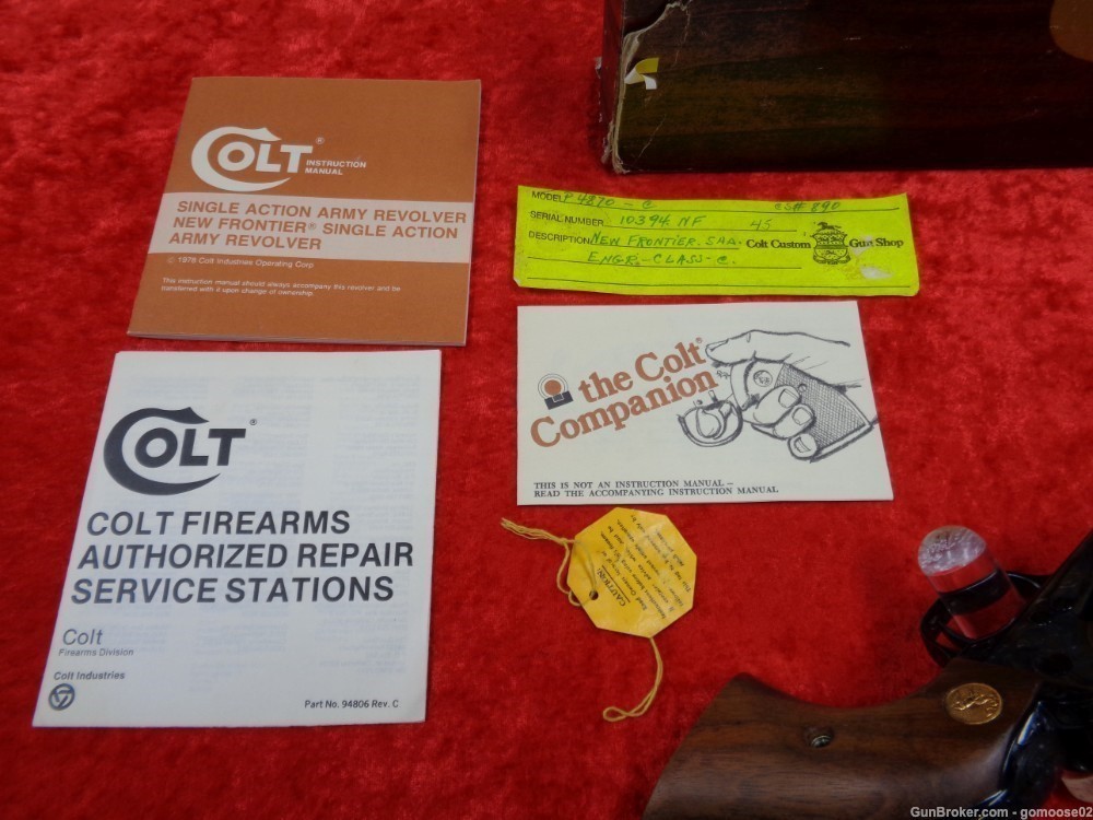 RARE 1980 COLT SAA New Frontier 45 FACTORY ENGRAVED Box WE TRADE & BUY GUNS-img-20