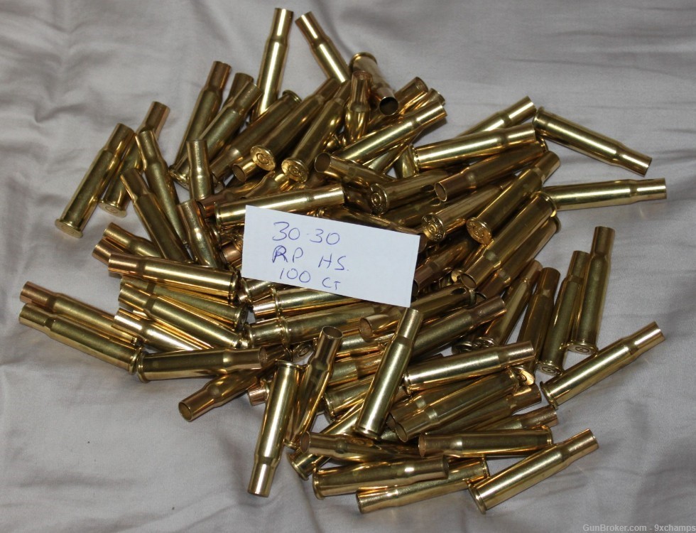 100 Count 30-30 Winchester Brass cases All Remington headstamp  -img-0