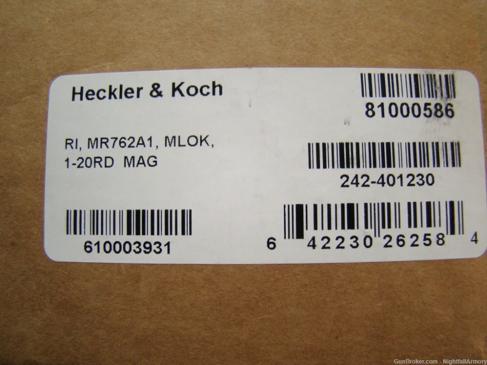 H&K MR762A1 .308 Rifle HK MR-762 20rd 7.62mm semi MR762 piston M-LOK New !-img-1