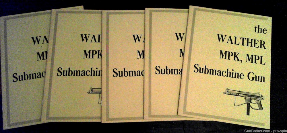 5 new copies of Handbook of the Walther MPK, MPL Submachine Gun-img-0