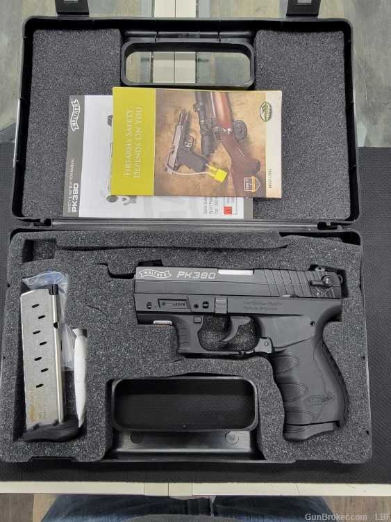 WALTHER PK380 .380 ACP 3.66" Bbl. W/ Red Laser -img-0