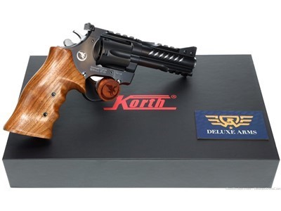 NEW! Korth Ranger Revolver 4 inch 357 Magnum Walnut Grip Black DLC Frame