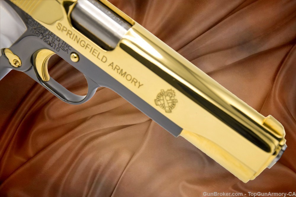 Springfield Armory 1911 MIL-SPEC - 24K GOLD & BLACK CHROME PLATED-img-1