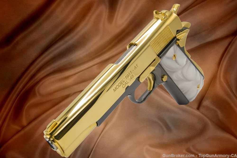 Springfield Armory 1911 MIL-SPEC - 24K GOLD & BLACK CHROME PLATED-img-2