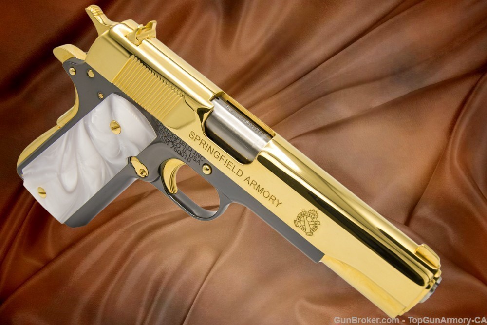 Springfield Armory 1911 MIL-SPEC - 24K GOLD & BLACK CHROME PLATED-img-0
