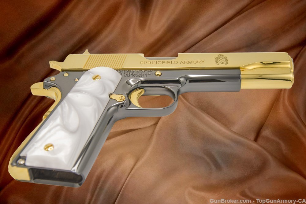Springfield Armory 1911 MIL-SPEC - 24K GOLD & BLACK CHROME PLATED-img-5