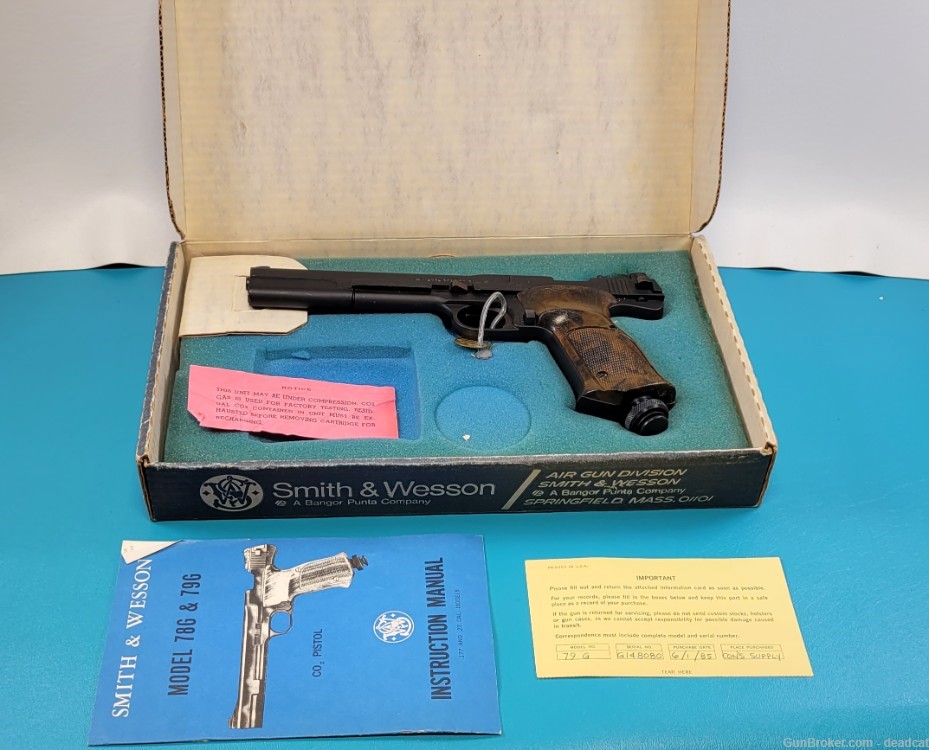 Smith & Wesson Model 79G Air Pistol CO2 Box Paperwork & Provenance-img-0