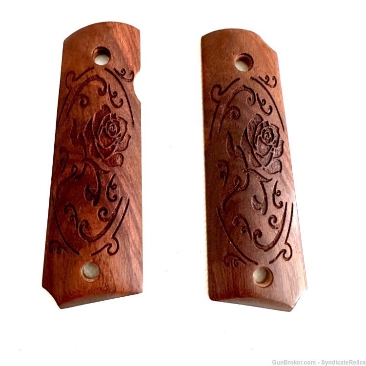 Custom Engraved 1911 Wood Grips-img-0