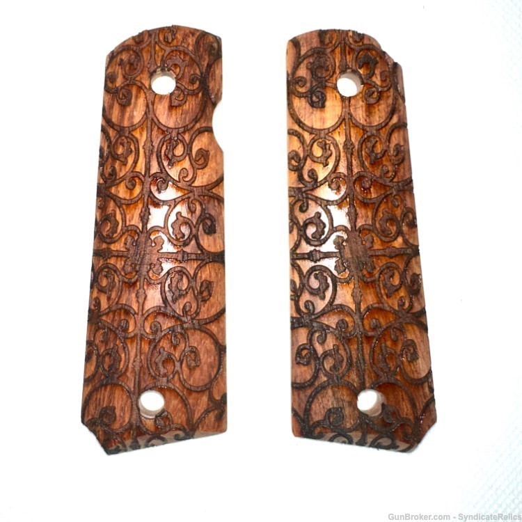 Custom Engraved 1911 Wood Grips-img-0