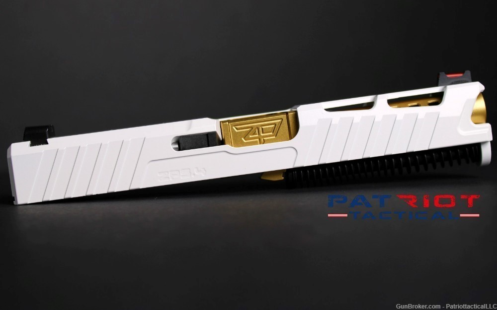 Complete Zaffiri Precision Slide for Glock 19 Gen 3 Stormtrooper White-img-1