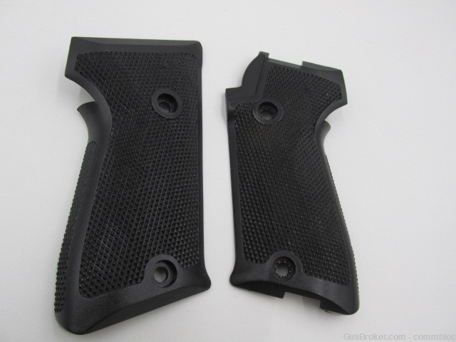 EARLY SIG P220 HEEL RELEASE MAG CATCH TYPE GRIPS SET FACTORY GRIP DA/SA-img-0