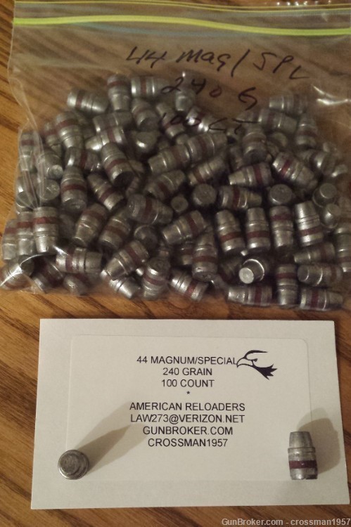 44 Magnum 44 Special Bullets Reloading 240 Grain SWC Semi Wadcutter-img-0