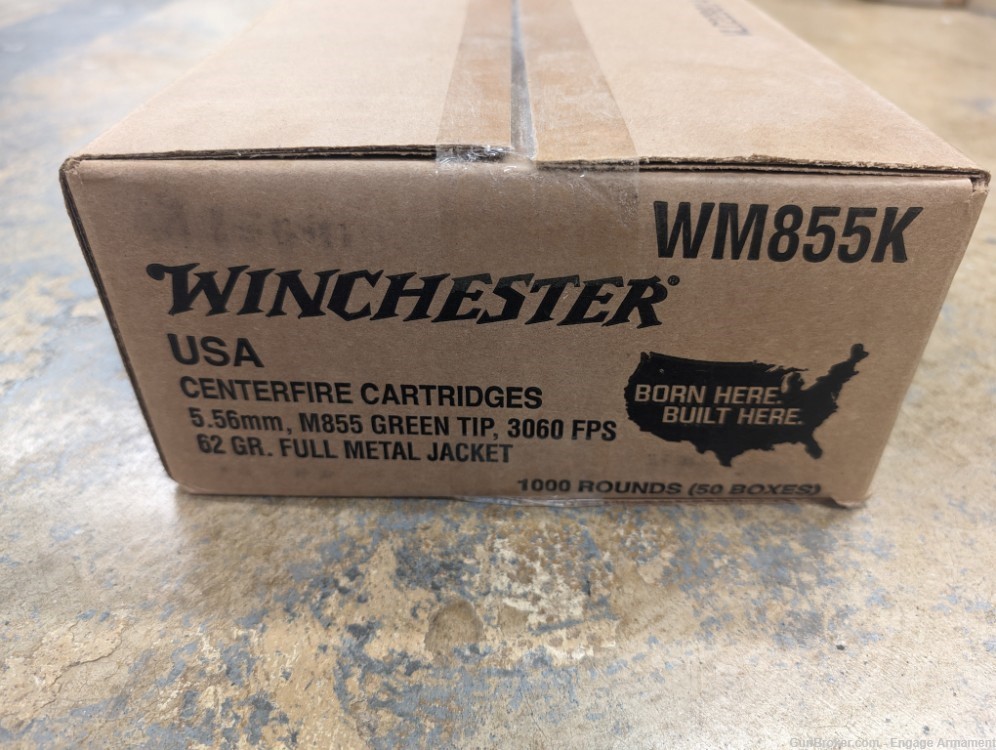 Winchester Ammo WM855K USA M855 Green Tip 5.56 no cc fee-img-0