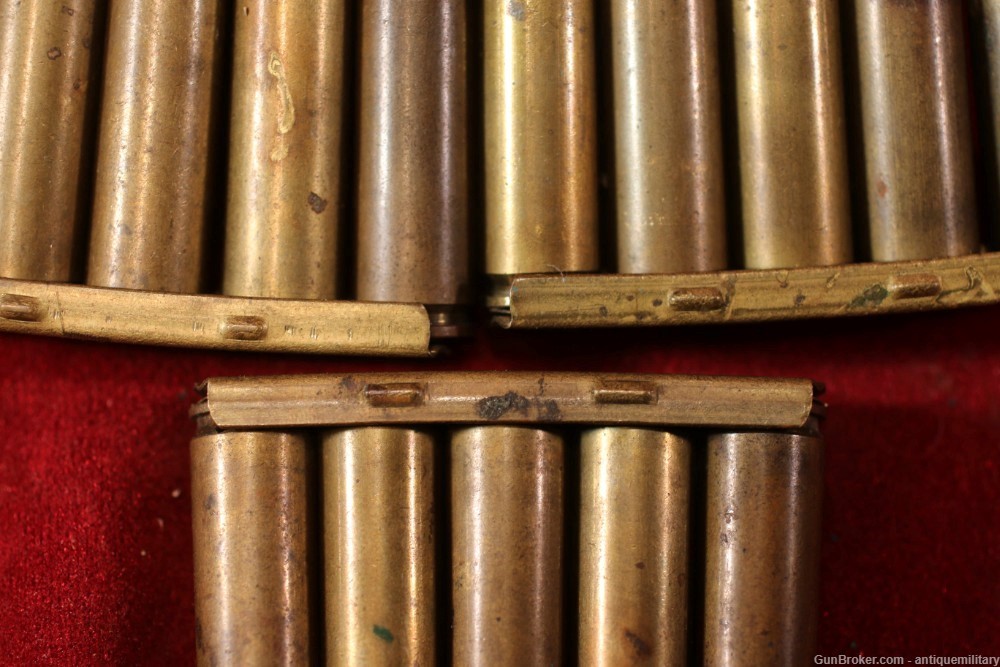 US WW1 .30-06 Cartridges on 1918 Strippers - 35 rounds-img-2