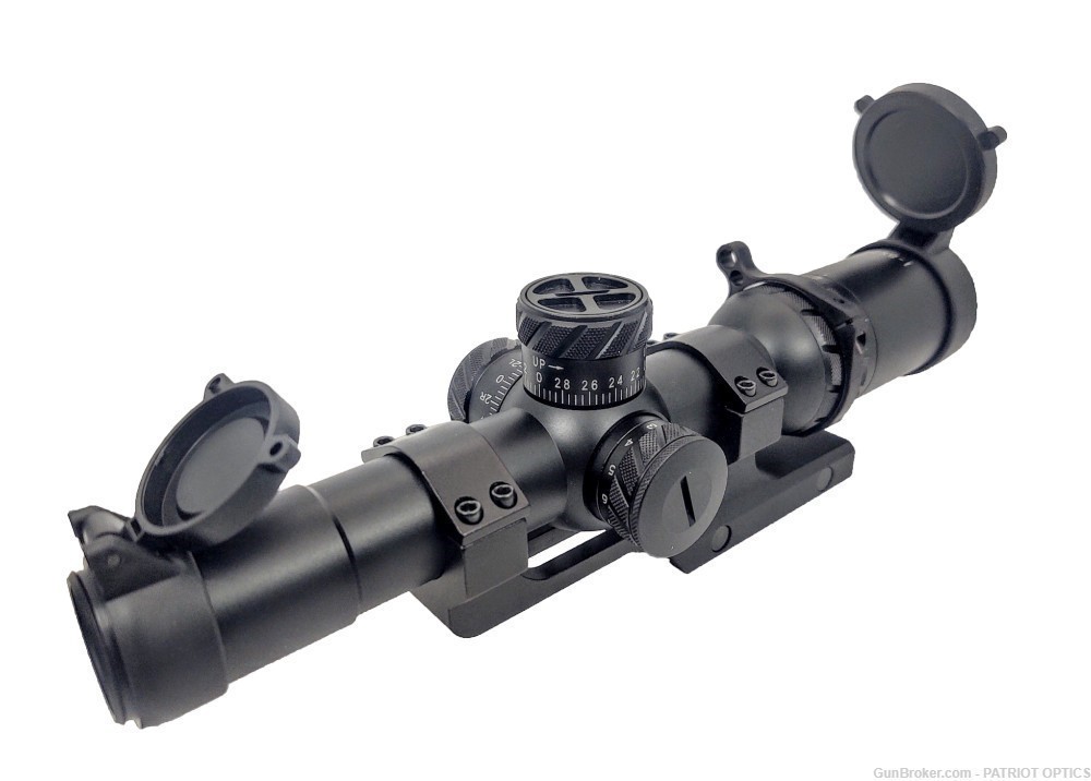 PATRIOT OPTICS Valor 1-8x24 SFP Rifle Scope Illum Ret 30mm Cantilever Mount-img-1