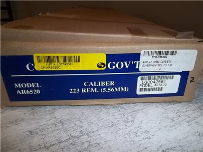 Colt AR6520 NEW In Box SOLD PLEASE SEE SELLERS OTHER ITEMS 
