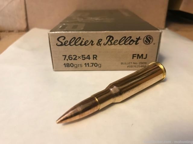 S&B 7.62x54R 180gr FMJ 200 Rounds-img-0