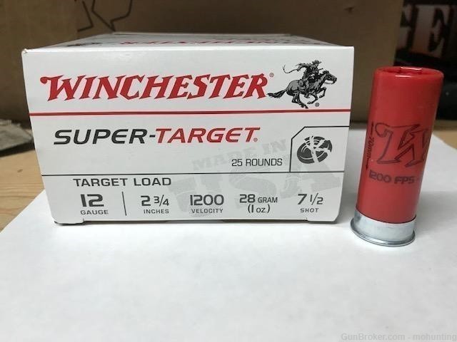 Winchester TRGT12007 Super Target 12ga 1oz 7.5 shot 250 Rounds-img-0