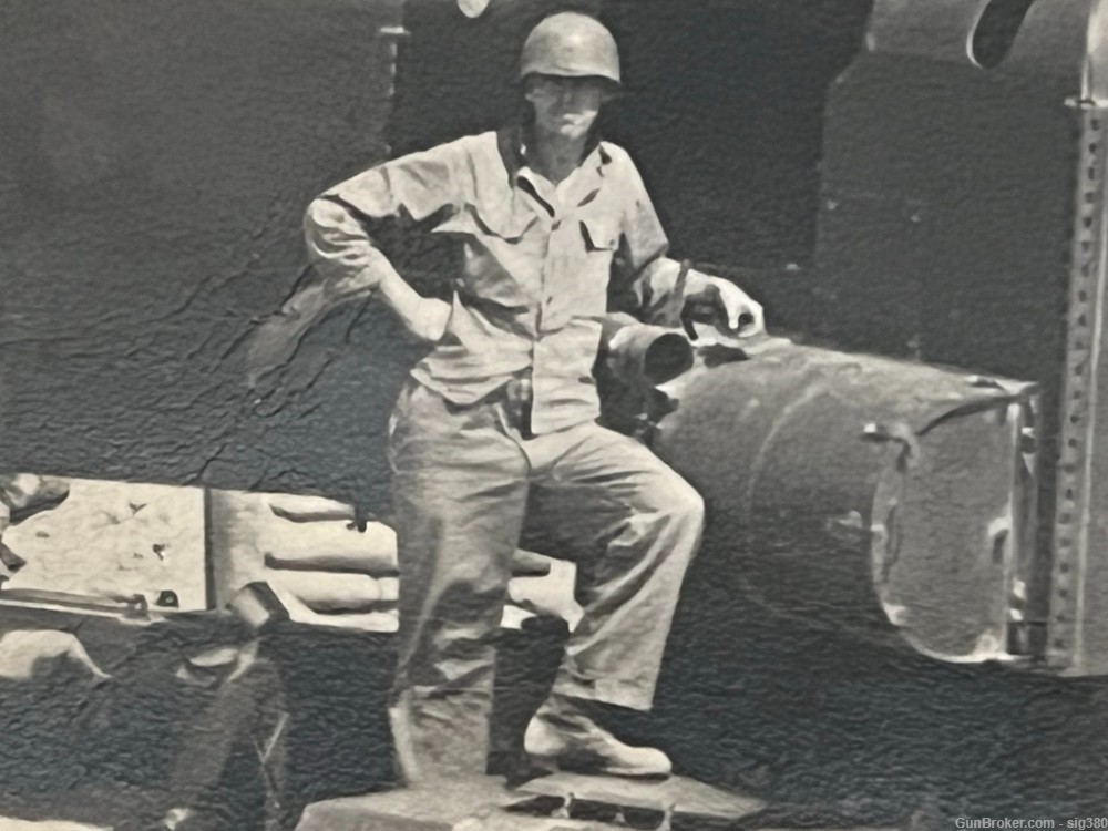 1950s 3 ORIGINAL PHOTOS OF US ANTI AIRCRAFT GUN AND CREW-img-14