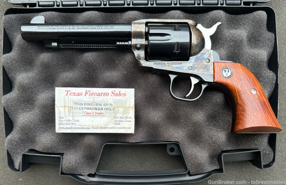 Ruger Old Model Vaquero .45 LC, Color Case Frame, 1st Yr Production 1993-img-40