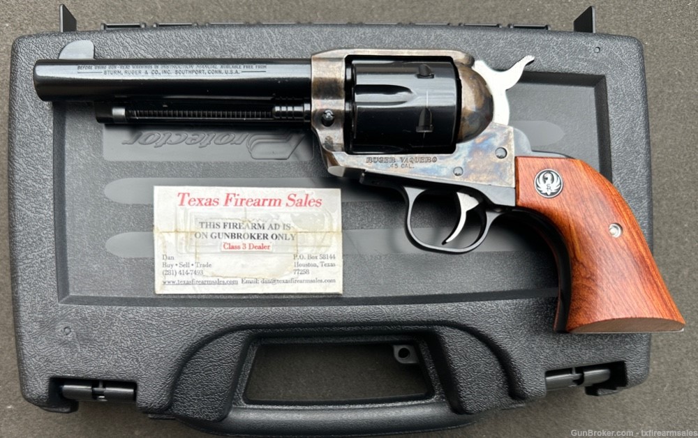 Ruger Old Model Vaquero .45 LC, Color Case Frame, 1st Yr Production 1993-img-0