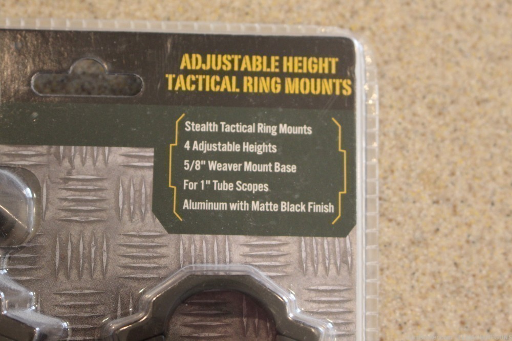 BSA Adjustable 5/8 Weaver Mount 1 Inch Rings New in Package-img-1