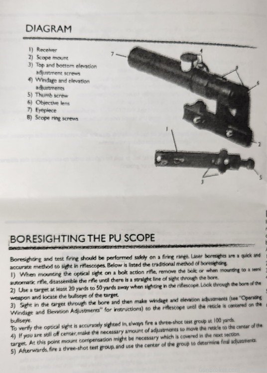 Reproduction PU Mosin-Nagant Sniper Scope 3.5 magnification-img-30