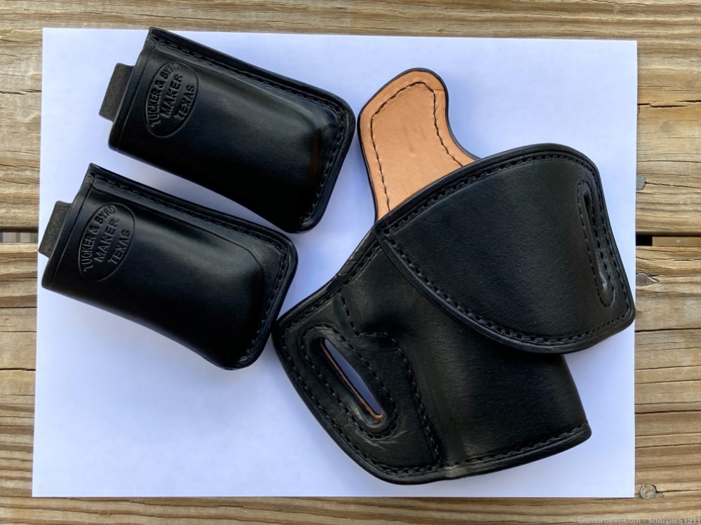 Staccato C2 or  DUO Holster and Mag Pouch Combo Tucker Gun Leather -img-0