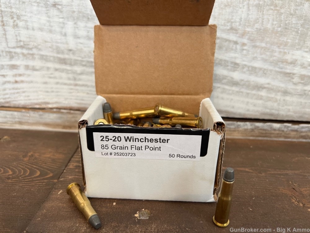 25-20 Winchester .25-20 WIN 85 grain flat soft point 50 Rounds Reman-img-1