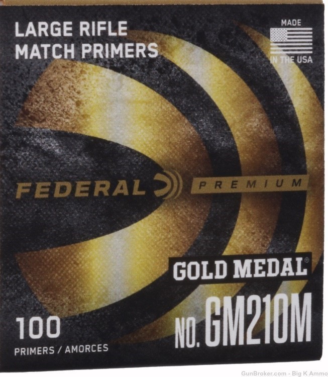 Federal Premium Gold Medal No. GM210M Large Rifle Primers 500 count-img-1