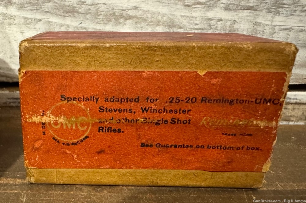 Vintage UMC .25-20 single shot ammunition 86 GR 50 Round sealed box -img-2