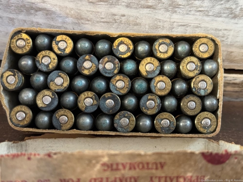50 rounds of Remington UMC 38 Auto Colt Pistol ammo RARE-img-1