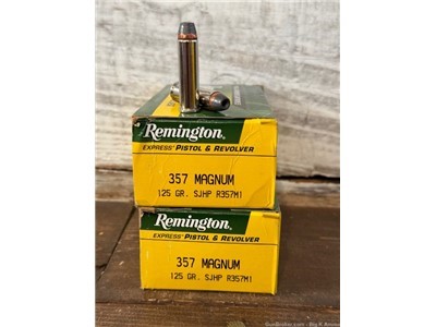 357 magnum 125Gr Remington express semi-jacketed hollow points 100 Rounds