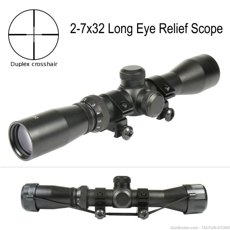Long Eye Relief 2-7x32 Scope for Mosin Nagant-img-0