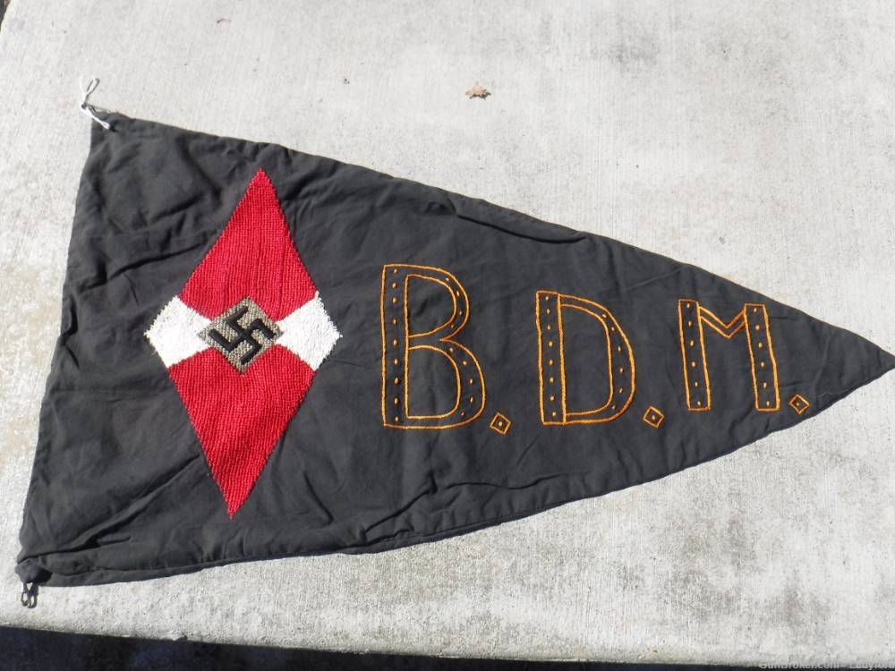 German wwii ww2 youth troop leader banner pennant flag -img-0
