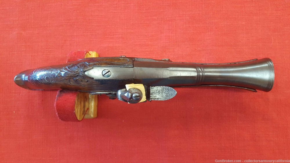 French Flintlock Steel Barrel “Duckbill” Blunderbuss Pistol Circa 1775-img-3