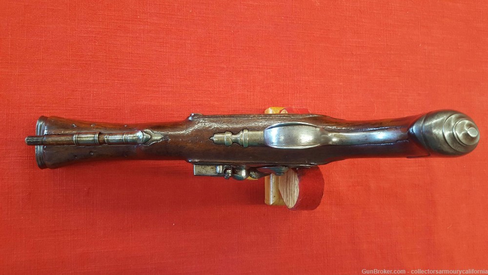 French Flintlock Steel Barrel “Duckbill” Blunderbuss Pistol Circa 1775-img-4