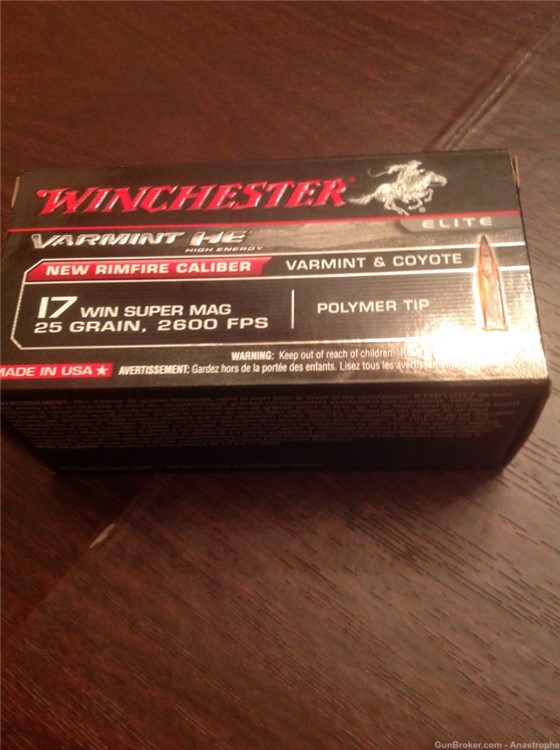 Winchester 17 (WSM Win Super Mag) 25 grain ammunition ammo-img-0