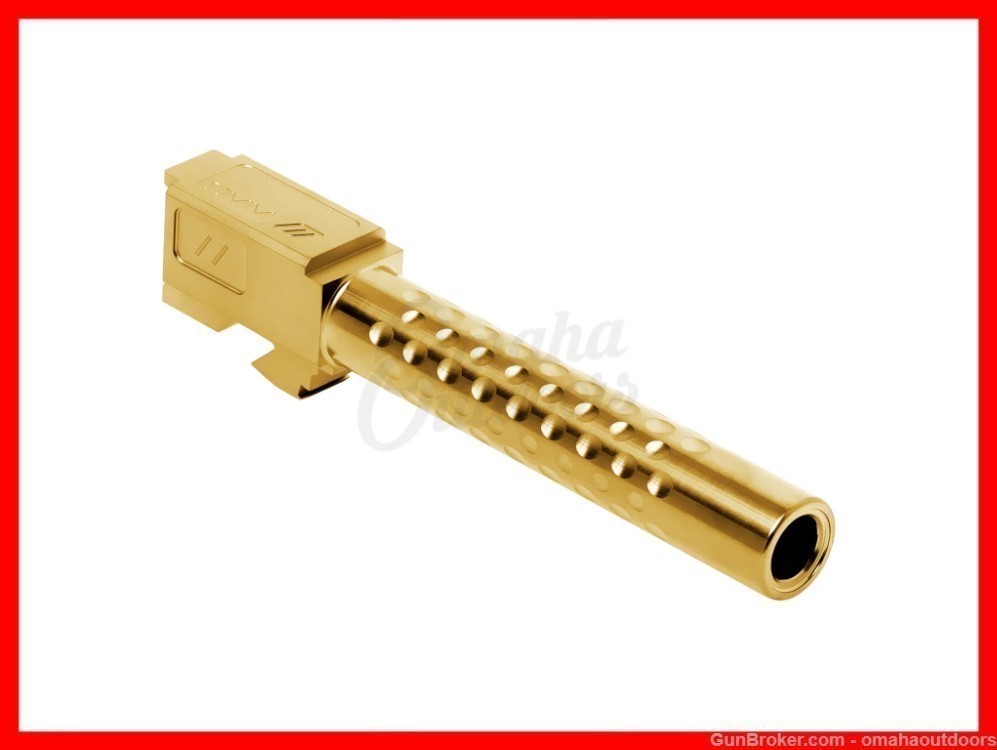 ZEV Glock 17 Gen 3/4 Barrel Polished Gold TiN 17 Glock Barrel-img-0