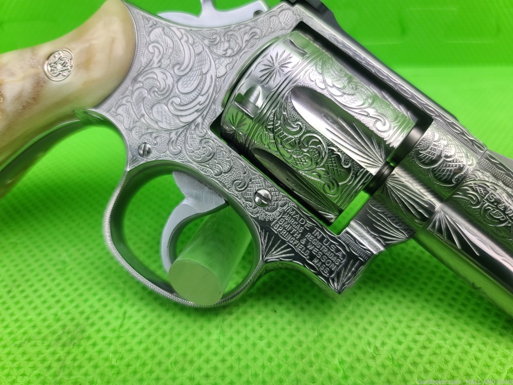 Smith & Wesson 686 ( 686-4 ) 357 MAG STAINLESS 2 1/2" FULLY HAND ENGRAVED -img-3