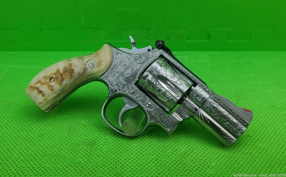 Smith & Wesson 686 ( 686-4 ) 357 MAG STAINLESS 2 1/2" FULLY HAND ENGRAVED -img-6