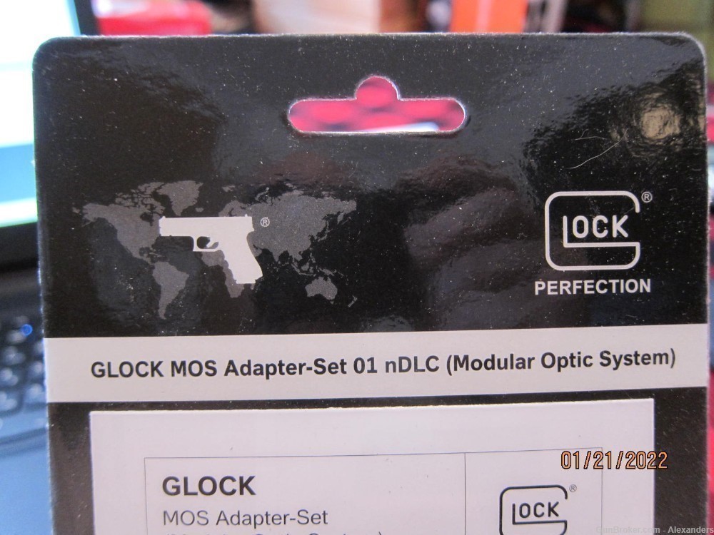 Glock MOS Adapter Plate Set 01 nDLC For 25.5 mm Slide (Modular Optic System-img-1