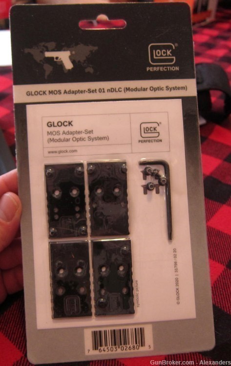 Glock MOS Adapter Plate Set 01 nDLC For 25.5 mm Slide (Modular Optic System-img-0