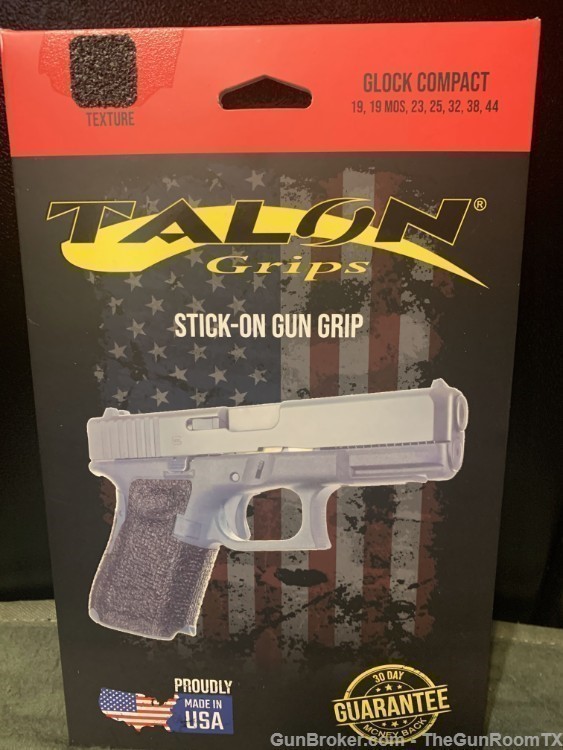 Talon Grips Stick-On Gun Grip Pro Texture Glock Compact Frame NIB!-img-0