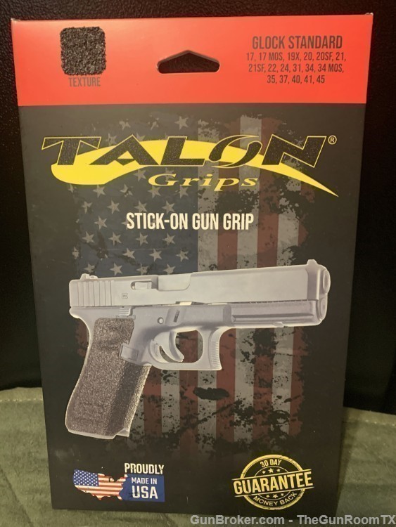 Talon Grips Stick-On Gun Grip Pro Texture Glock Full Size Frame NIB!-img-0