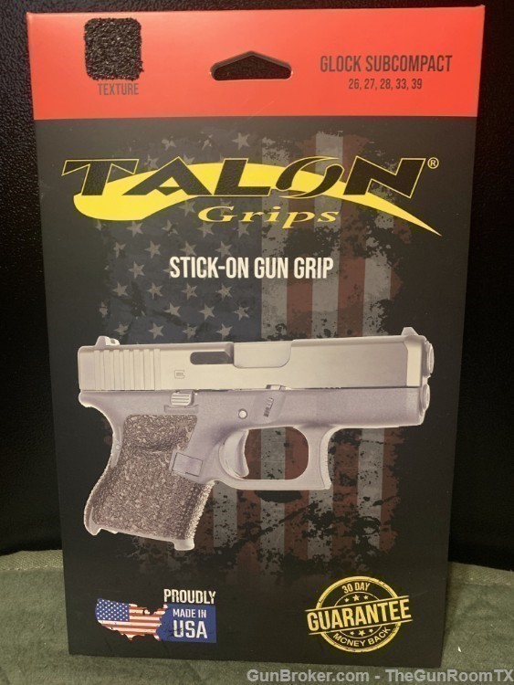 Talon Grips Stick-On Gun Grip Pro Texture Glock Subcompact Frame NIB!-img-0