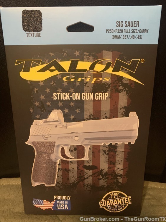Talon Grips Stick-On Gun Grip Pro Texture Sig P320/P250 Full/Carry NIB!-img-0