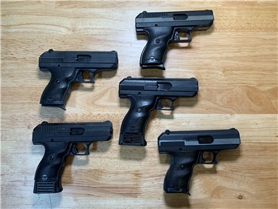Lot of 5 Hi-Point Hipoint Hi point pistols, 3 C9 9mm's, 2 CF380 .380's LOOK