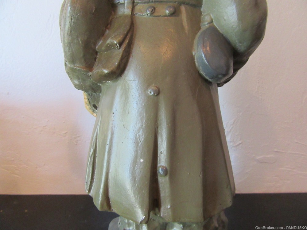 WW1 BELGIAN INFANTRY Soldier Colored Plaster Statuette Yser Front Ypres-img-8